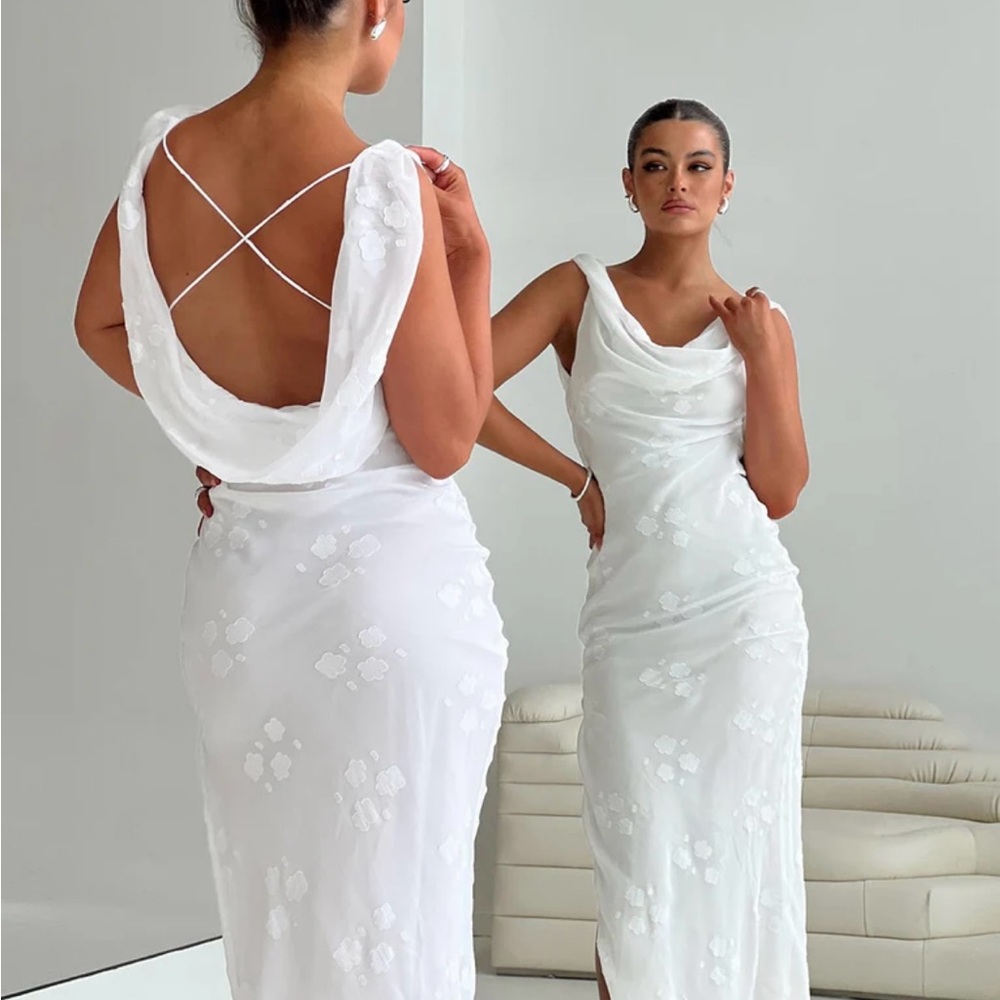 Princess Polly White Embellished Sleeveless Bridal Gown